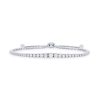 Diamonds Direct Bracelets | Graduated Diamond Bolo Bracelet White Gold 14K