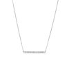 Diamonds Direct Necklaces & Pendants | Round Diamond Bar Necklace White Gold 14K