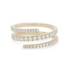 Diamonds Direct Fashion Rings | Three-Row Diamond Bypass Ring White Gold 14K