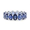 Diamonds Direct Fashion Rings | Blue Sapphire Eternity Band White Gold 18K