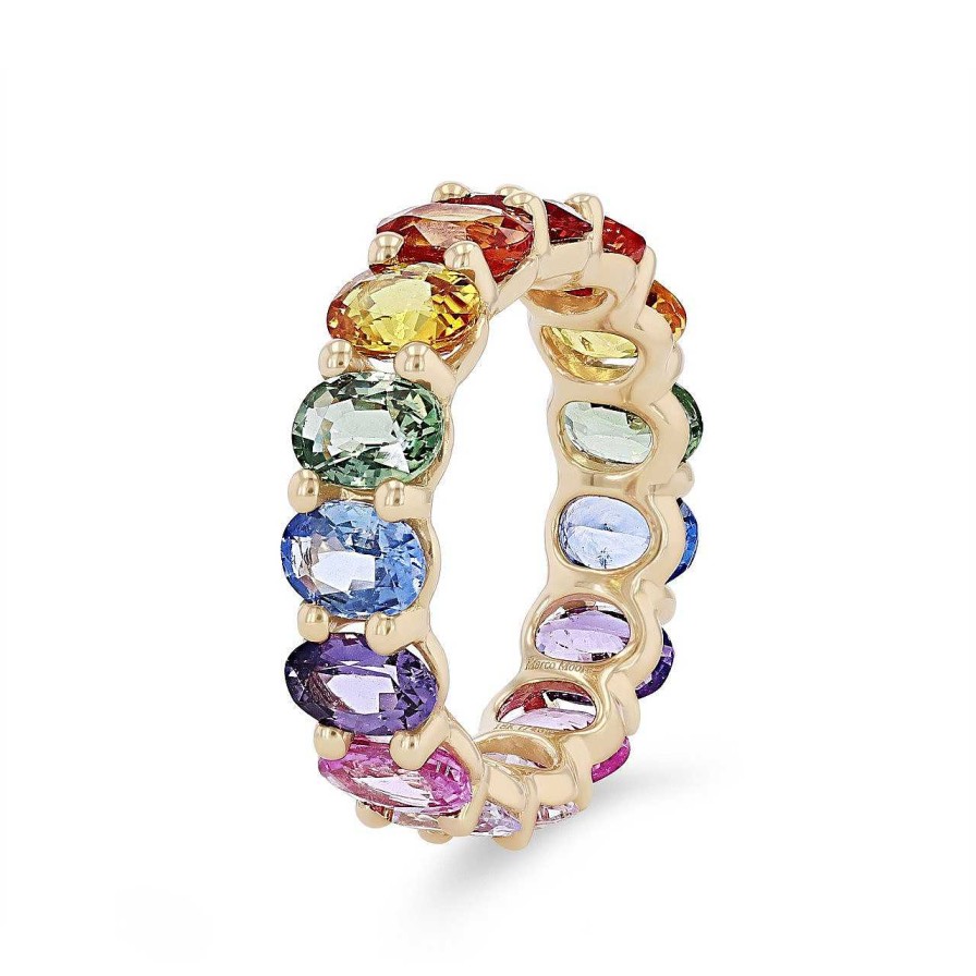 Diamonds Direct Women'S Bands | Rainbow Sapphire Eternity Band