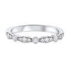 Diamonds Direct Women'S Bands | Tacori Sculpted Crescent Halfway Band White Gold 18K