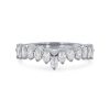 Diamonds Direct Women'S Bands | Contour Oval Diamond Wedding Band By Classique White Gold 14K