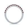 Diamonds Direct Fashion Rings | Garnet Wedding Band White Gold 14K