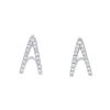 Diamonds Direct Earrings | Diamond V Earrings White Gold 14K