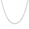 Diamonds Direct Necklaces & Pendants | Graduated Diamond Riviera Necklace White Gold 14K