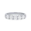 Diamonds Direct Women'S Bands | Lattice Five Stone Diamond Wedding Band By Ses Creations White Gold 14K