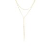 Diamonds Direct Necklaces & Pendants | Gold Double Strand Drop Adjustable Necklace Yellow Gold 14K