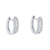 Diamonds Direct Earrings | Three-Row Hoop Earrings White Gold 14K