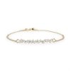 Diamonds Direct Bracelets | Baguette Diamond Adjustable Bracelet Yellow Gold 18K