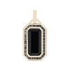 Diamonds Direct Pendants | Black Diamond And Onyx Pendant Yellow Gold 14K