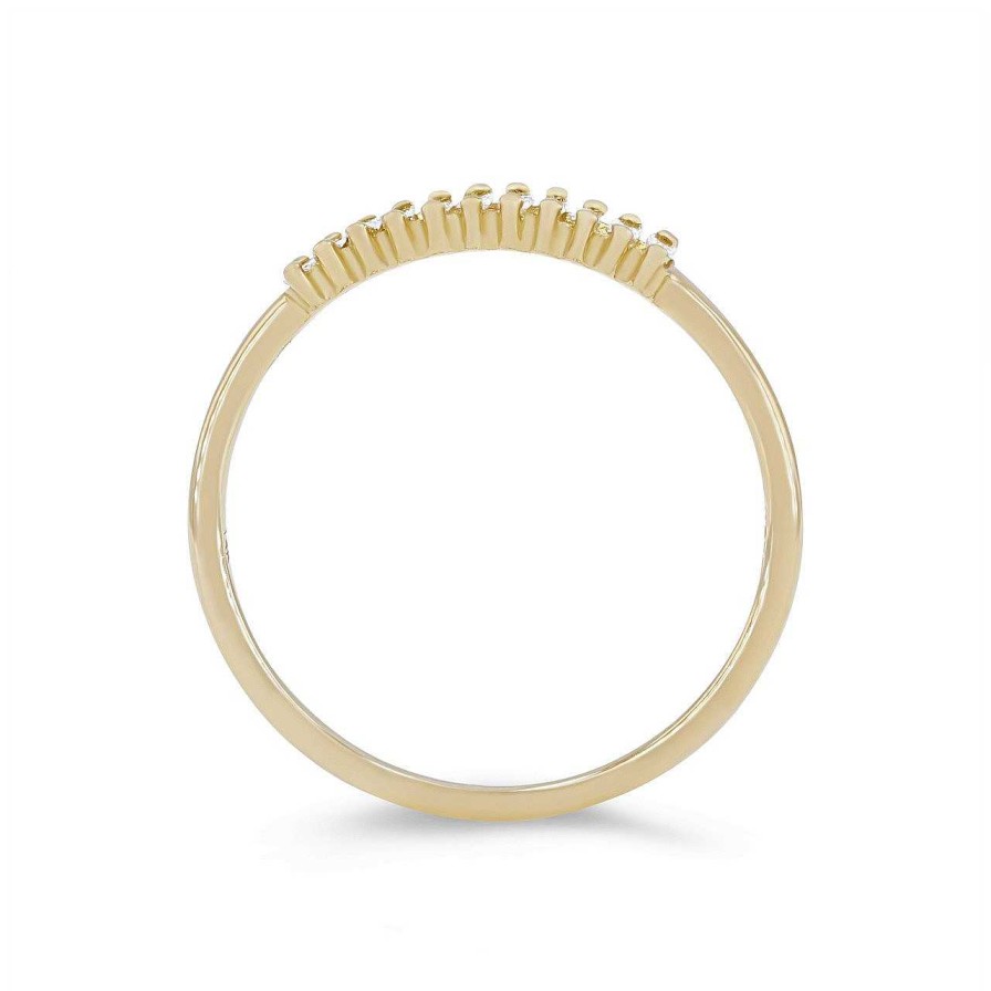 Diamonds Direct Women'S Bands | Vertical Baguette Diamond Wedding Band By Royal Yellow Gold 14K