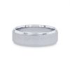 Diamonds Direct Men'S Bands | Verragio Matte With Polish Edge Band White Gold 14K