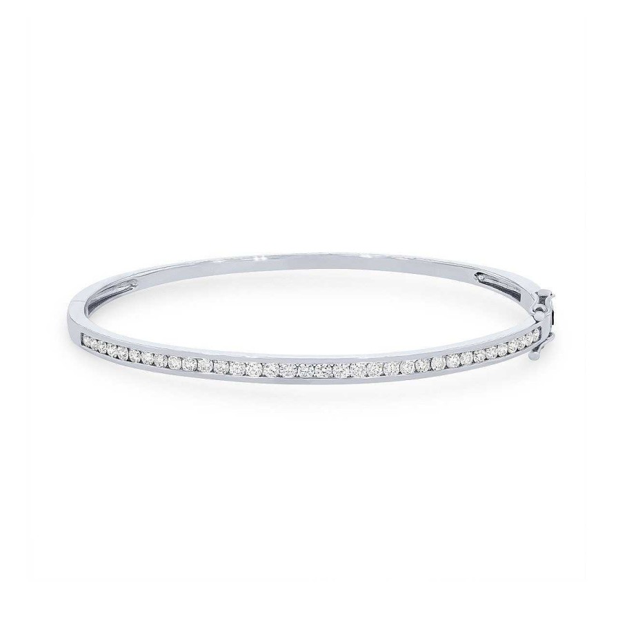 Diamonds Direct Bracelets | Diamond Channel Bangle