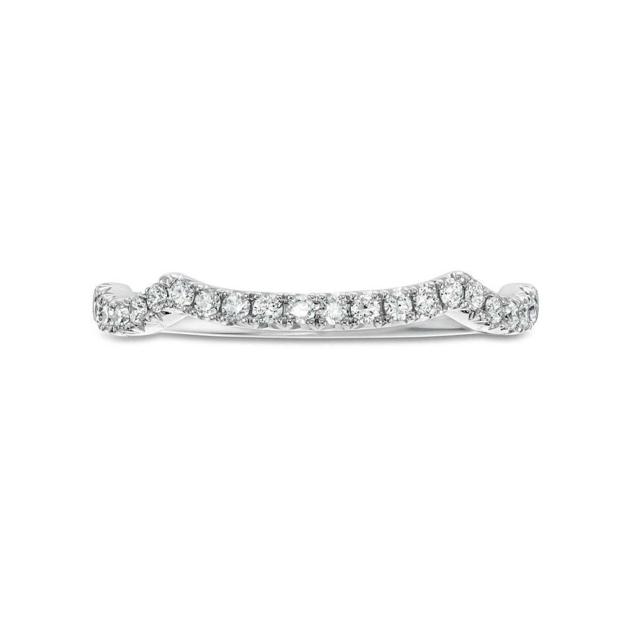 Diamonds Direct Women'S Bands | Contour Diamond Wedding Band By Diamonds Direct Designs White Gold 14K