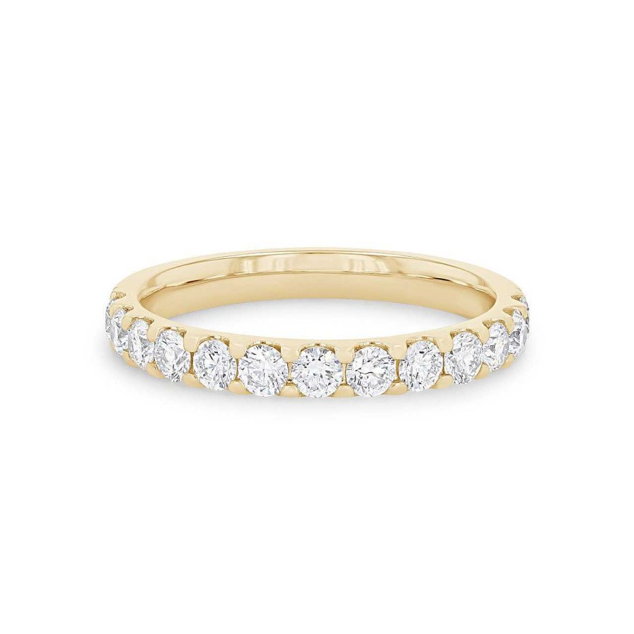 Diamonds Direct Women'S Bands | Essential Diamond Halfway Wedding Band (0.75Tw) Yellow Gold 14K