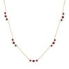 Diamonds Direct Necklaces & Pendants | Alternating Ruby And Diamond Station Necklace Yellow Gold 14K