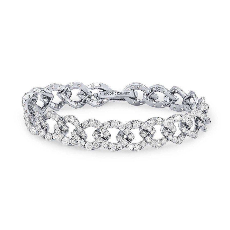 Diamonds Direct Bracelets | Diamond Curb Chain Tennis Bracelet