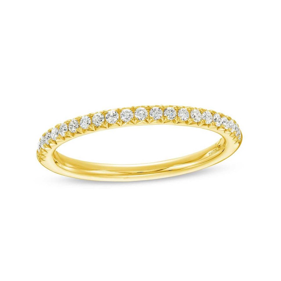 Diamonds Direct Women'S Bands | French Pave Diamond Wedding Band By Diamonds Direct Designs Yellow Gold 14K