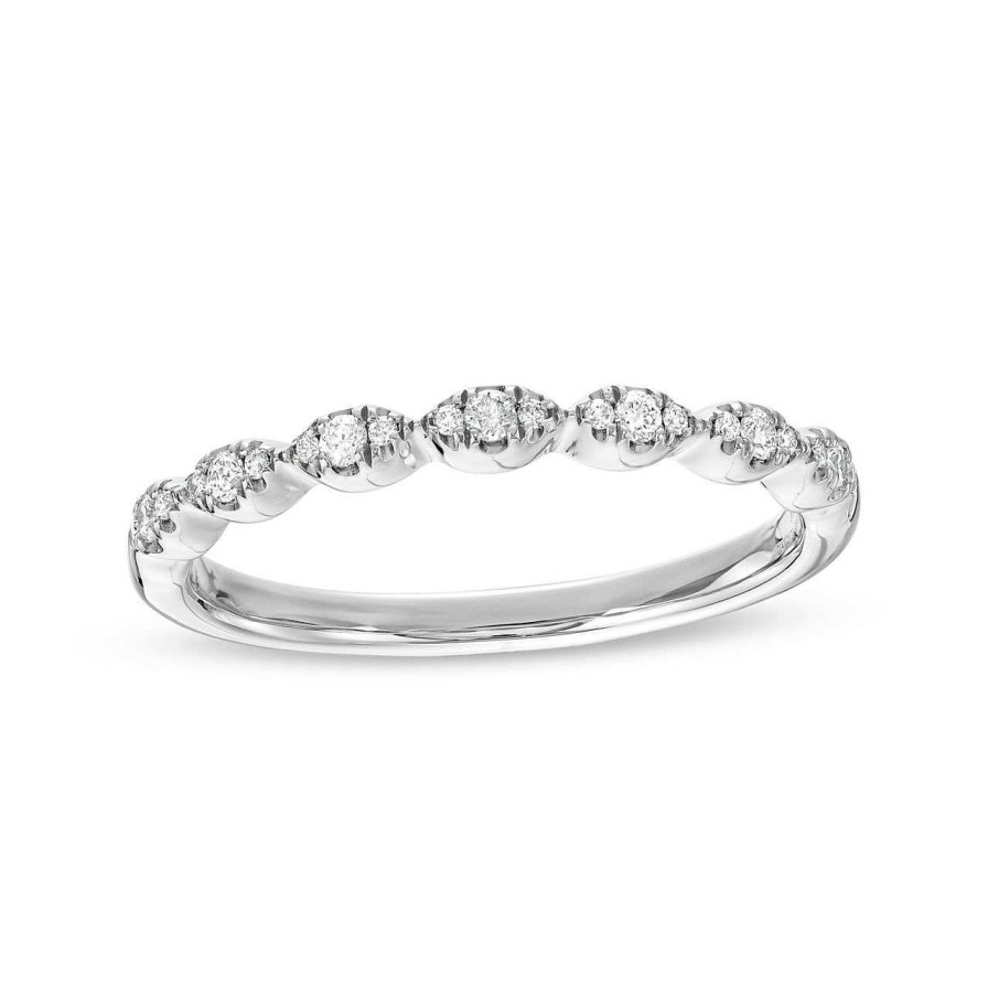 Diamonds Direct Women'S Bands | Scallop Diamond Wedding Band By Diamonds Direct Designs White Gold 14K