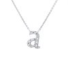 Diamonds Direct Necklaces & Pendants | Diamond Lowercase Initial Pendant White Gold 14K