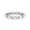 Diamonds Direct Women'S Bands | Alternating Oval And Round Diamond Eternity Band By Amden Yellow Gold 14K