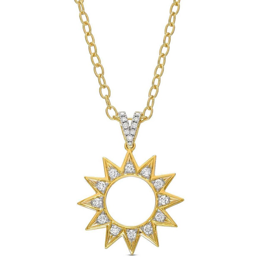 Diamonds Direct Necklaces & Pendants | Simon G. Celestial Diamond Necklace Yellow Gold 18K