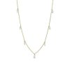 Diamonds Direct Necklaces & Pendants | Marquise Diamond Floating Station Necklace Yellow Gold 18K