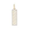 Diamonds Direct Pendants | Diamond Border Vertical Bar Pendant Yellow Gold 14K