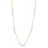 Diamonds Direct Necklaces & Pendants | Pearl Station Adjustable Necklace Yellow Gold 18K