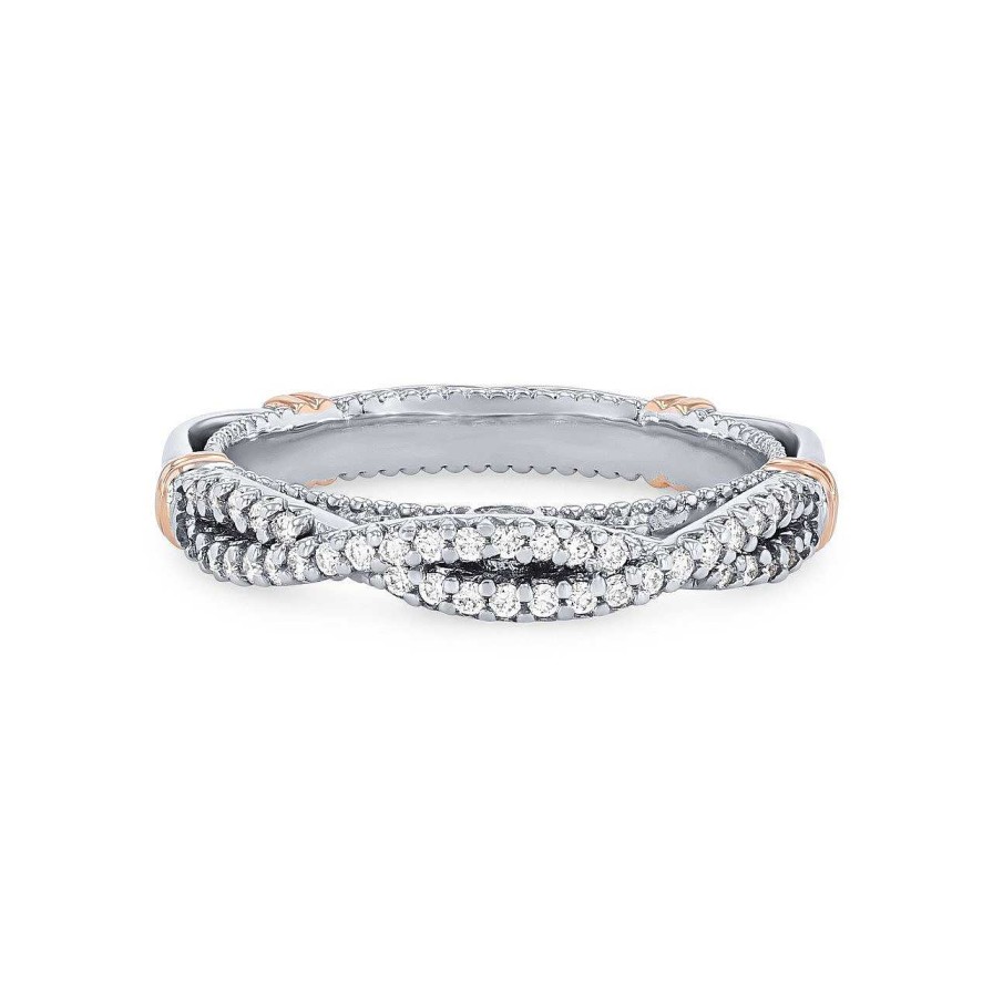 Diamonds Direct Women'S Bands | Verragio Parisian Twist Wedding Band Yellow Gold 14K