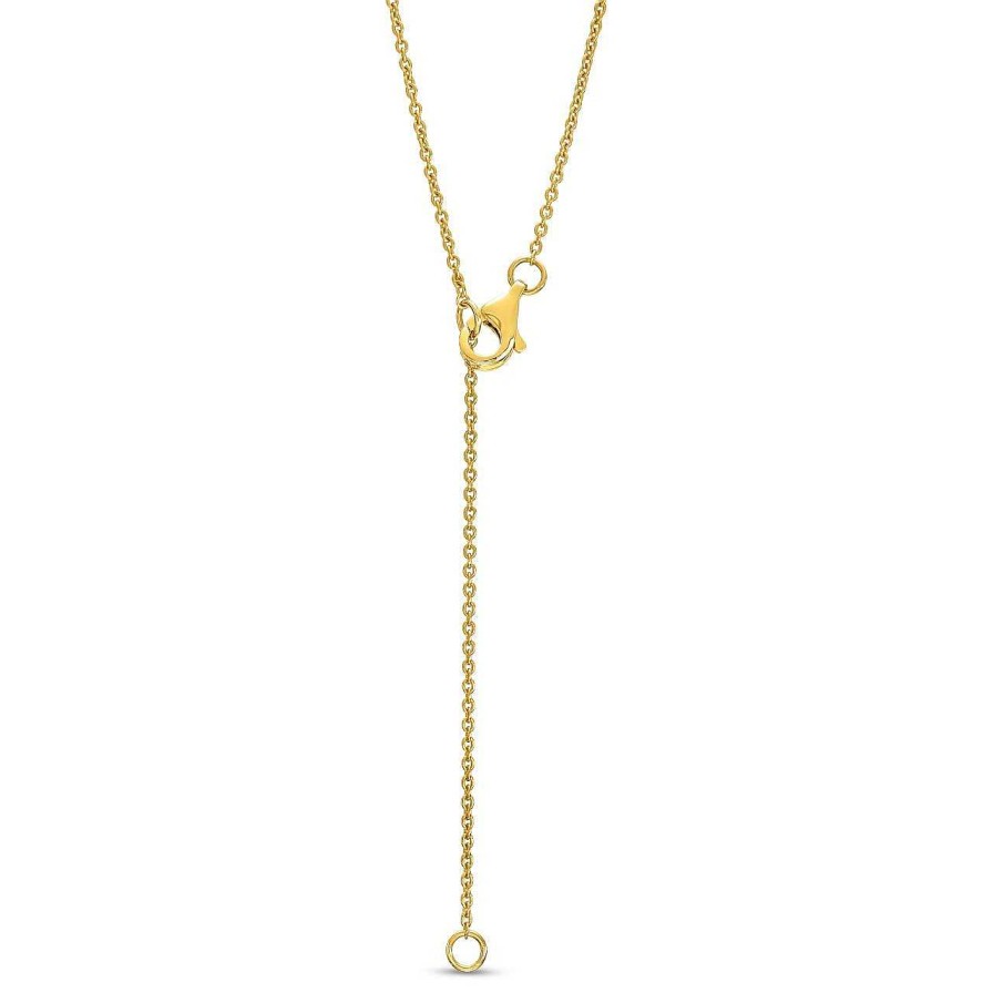 Diamonds Direct Necklaces & Pendants | Petite Bezel Diamond Mosaic Pendant Yellow Gold 14K