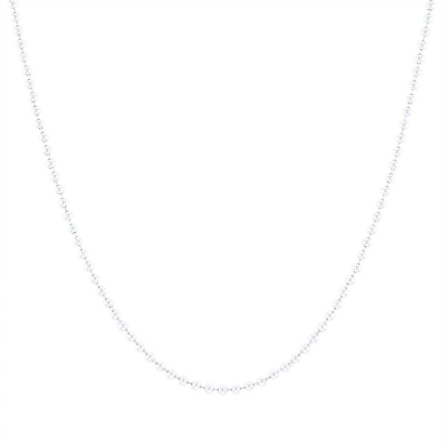 Diamonds Direct Chains | 20 Inch Ball Chain White Gold 14K