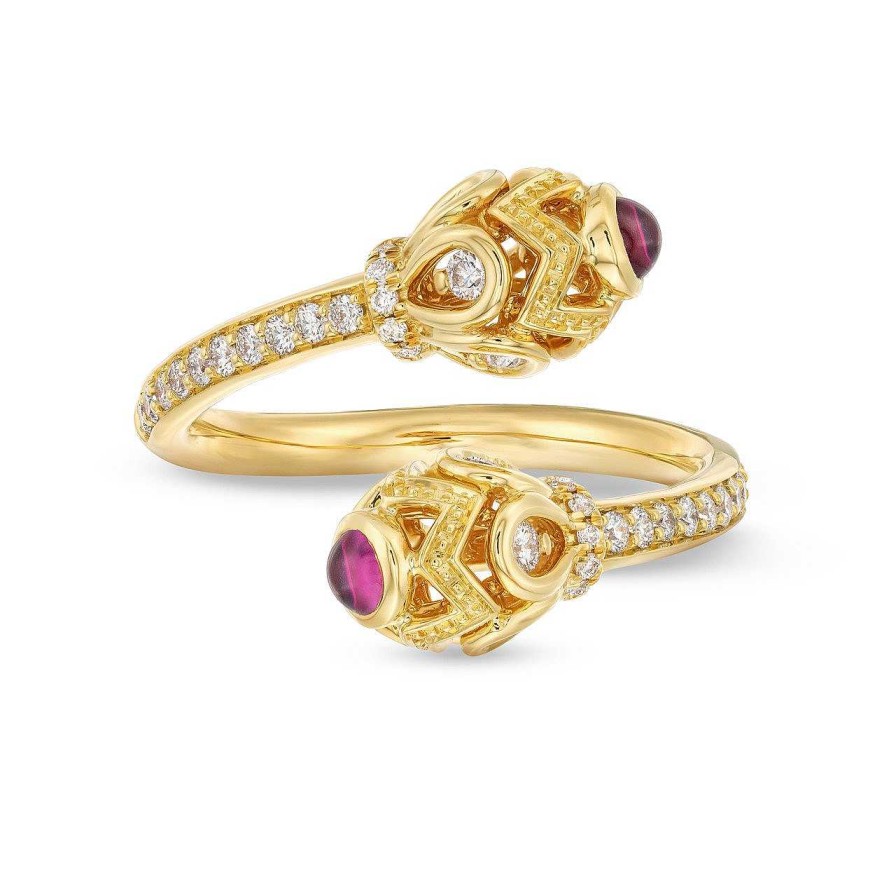 Diamonds Direct Fashion Rings | Verragio Diamond & Rhodolite Toi Et Moi Ring