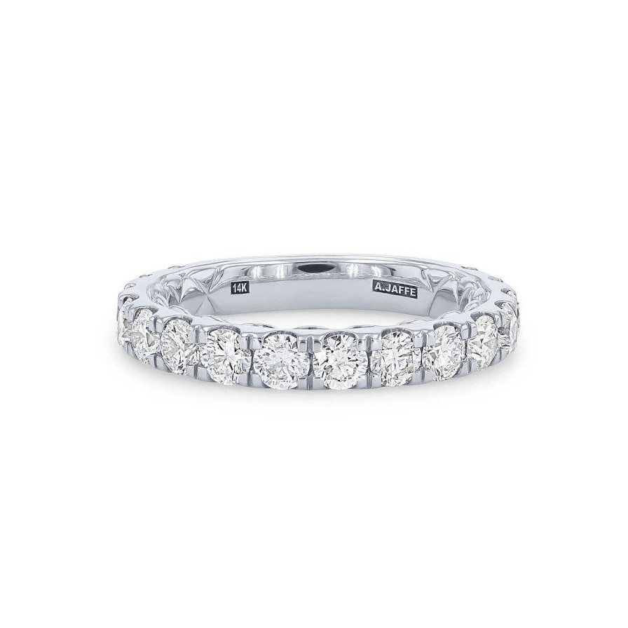 Diamonds Direct Women'S Bands | Classic Diamond Wedding Band By A. Jaffe White Gold 14K