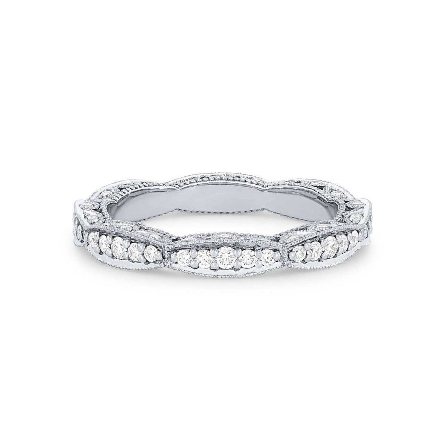 Diamonds Direct Women'S Bands | Tacori Royalt Scallop Eternity Band Yellow Gold 18K