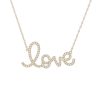 Diamonds Direct Necklaces & Pendants | Diamond Love Pendant Yellow Gold 14K