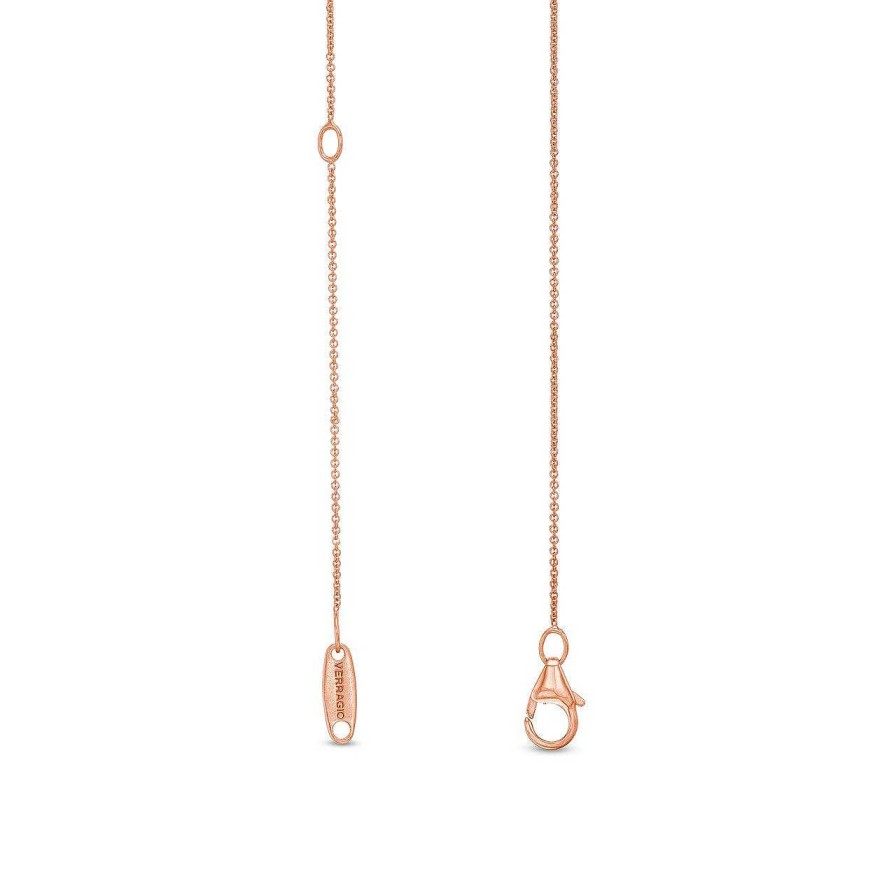 Diamonds Direct Necklaces & Pendants | Verragio Beaded Diamond Circle Pendant Rose Gold 18K