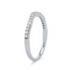 Diamonds Direct Women'S Bands | Petite Contour Diamond Wedding Band By True Romance White Gold 14K