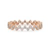 Diamonds Direct Women'S Bands | Offset Diamond Eternity Band By Classique White Gold 14K