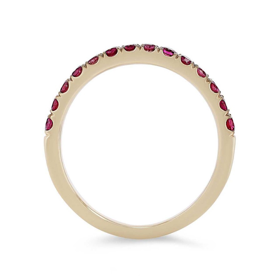 Diamonds Direct Fashion Rings | Ruby Wedding Band Yellow Gold 14K