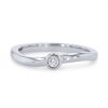 Diamonds Direct Women'S Bands | Bezel Single Diamond Wedding Band By Novell White Gold 14K