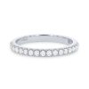 Diamonds Direct Women'S Bands | Fishtail Diamond Wedding Band By Classique White Gold 14K