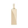 Diamonds Direct Pendants | Split Matte And High Polished Bar Pendant Yellow Gold 14K