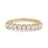 Diamonds Direct Women'S Bands | Shared Prong Princess Diamond Wedding Band By Ses Creations Yellow Gold 14K