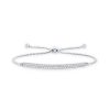 Diamonds Direct Bracelets | Pave Diamond Bolo Bracelet White Gold 14K