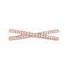 Diamonds Direct Women'S Bands | Diamond "X" Band Rose Gold 14K