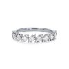 Diamonds Direct Women'S Bands | Diagonal Princess And Round Diamond Wedding Band By Classique White Gold 14K