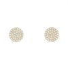 Diamonds Direct Earrings | Pave Diamond Disc Studs Yellow Gold 14K