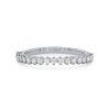 Diamonds Direct Women'S Bands | Offset Diamond Wedding Band By Classique White Gold 14K